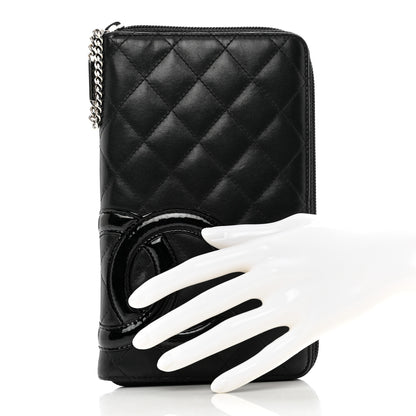 Chanel Calfskin Cambon Zip Around Organizer Wallet Black 2 of 11
