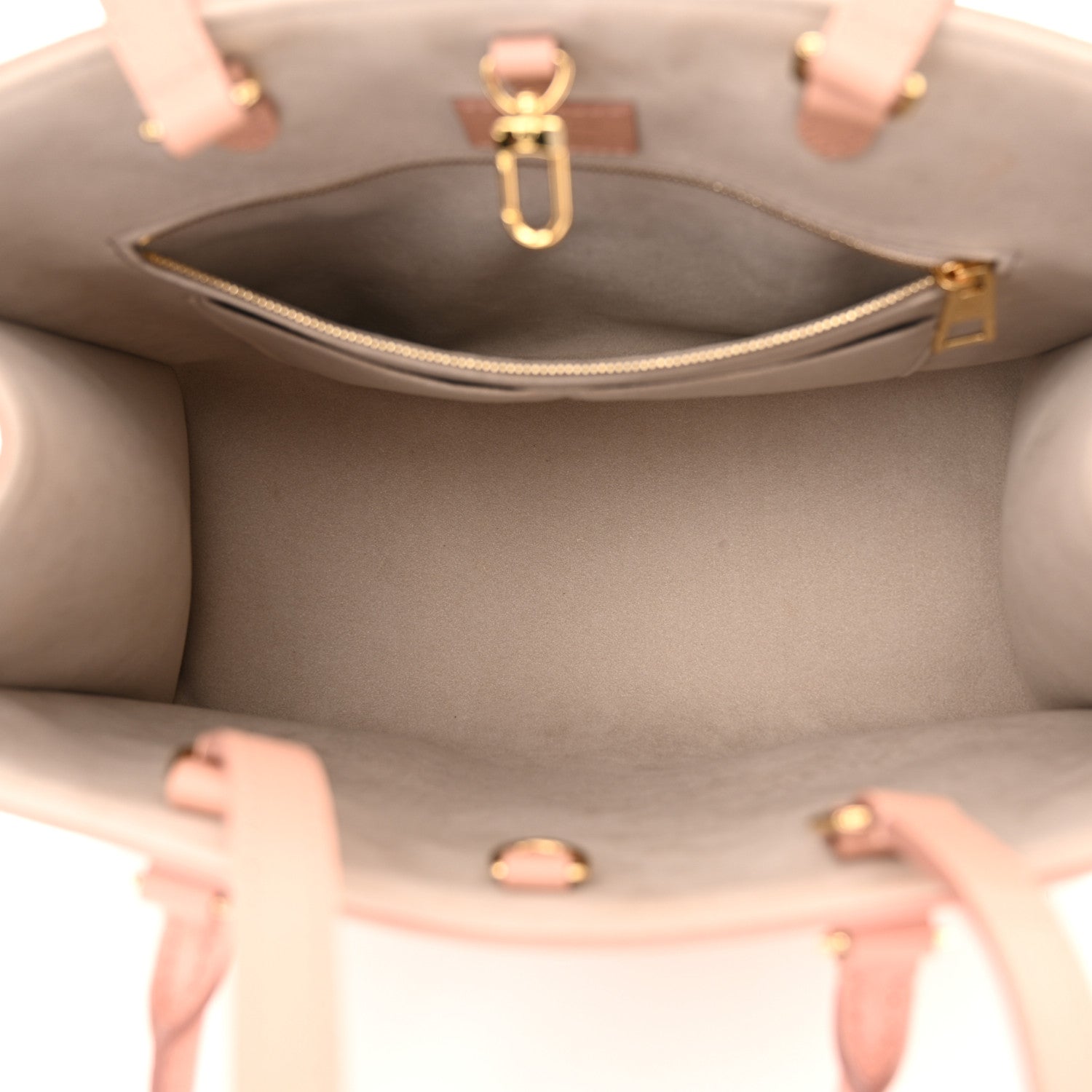 Louis Vuitton Empreinte Monogram Giant Onthego MM Rose Trianon Creme 5 of 11