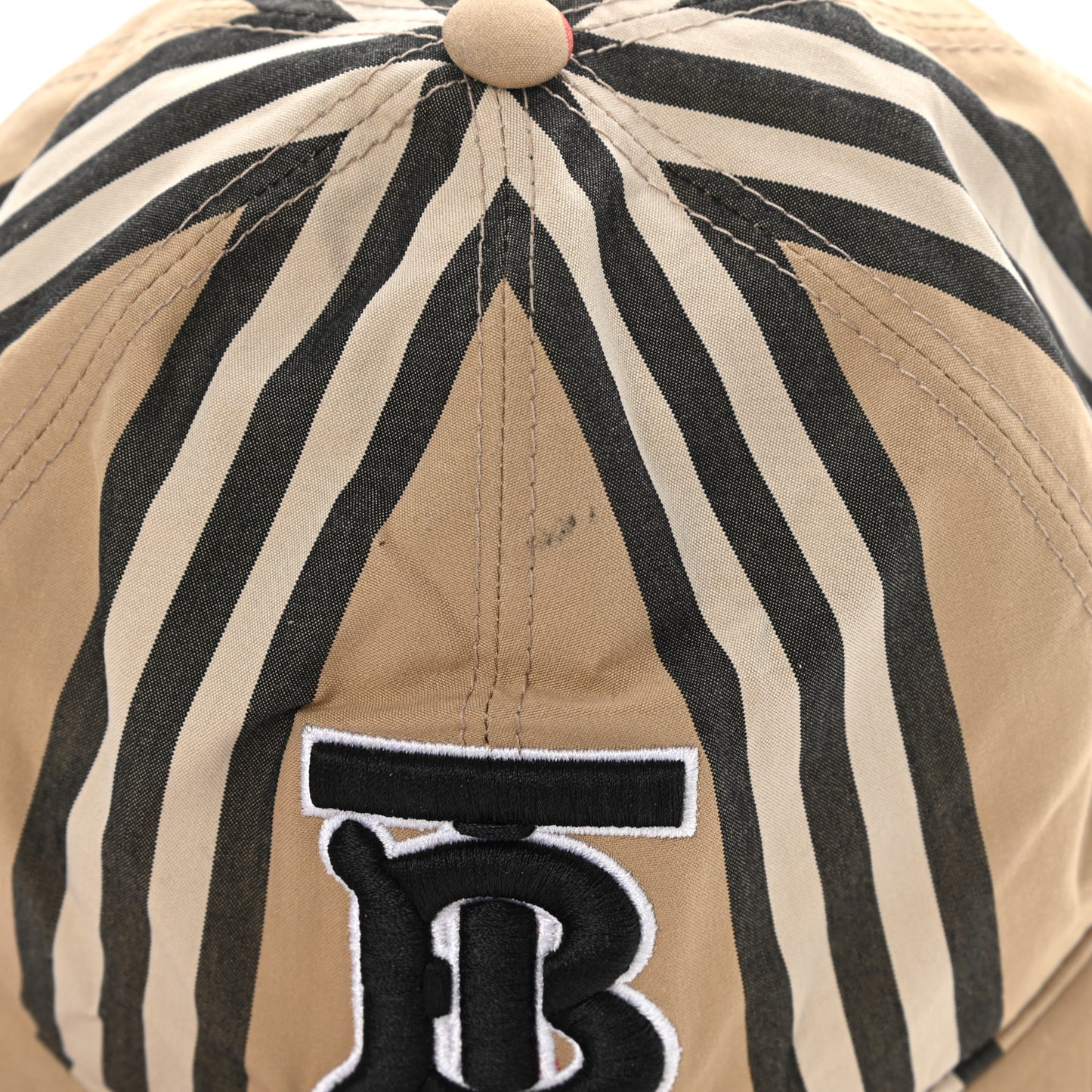 Cotton Vintage Check Monogram Baseball Hat M Archive Beige