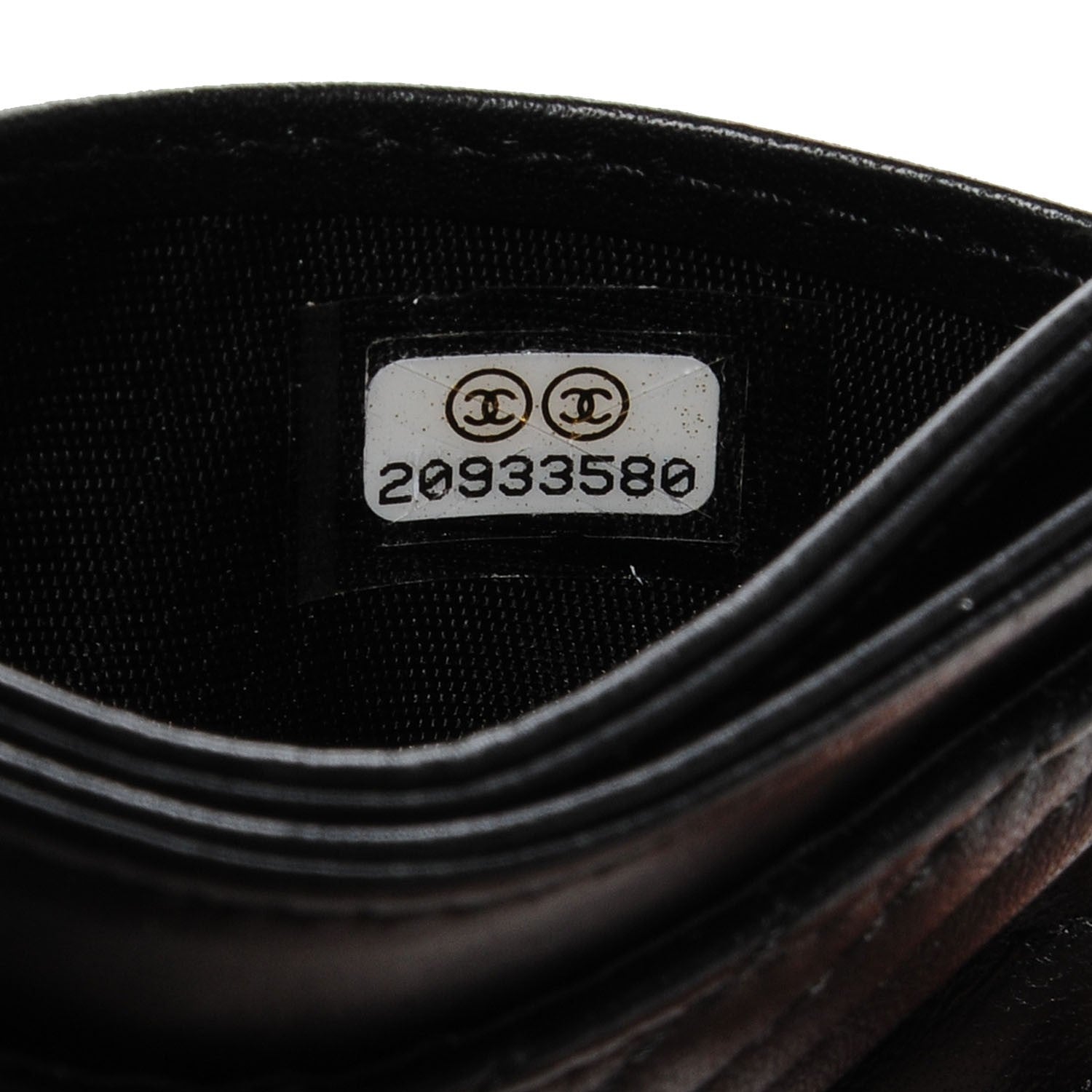 Chanel Lambskin Chevron Card Holder Black 8 of 8