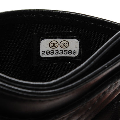 Chanel Lambskin Chevron Card Holder Black 8 of 8