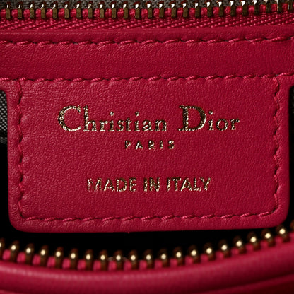 Christian Dior Lambskin Cannage Medium Lady Dior Fuchsia 5 of 12
