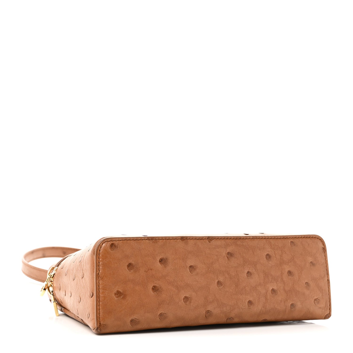 ゆ Loro Piana Ostrich L19 Extra Pocket Pouch Cognac 1857685