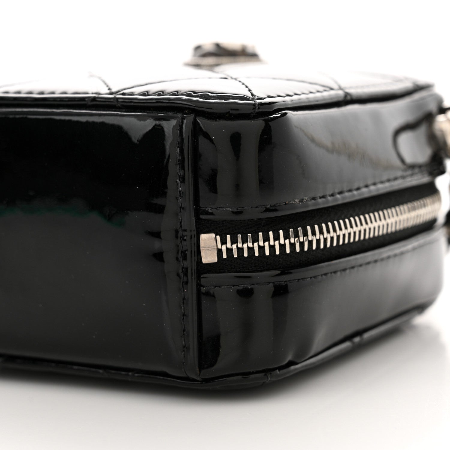 Chanel Patent Quilted Clutch With Chain Black 10 of 10
