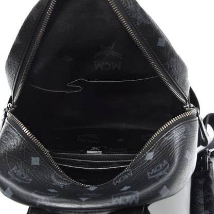 MCM Visetos Studded Small Dual Stark Backpack Black 5 of 9