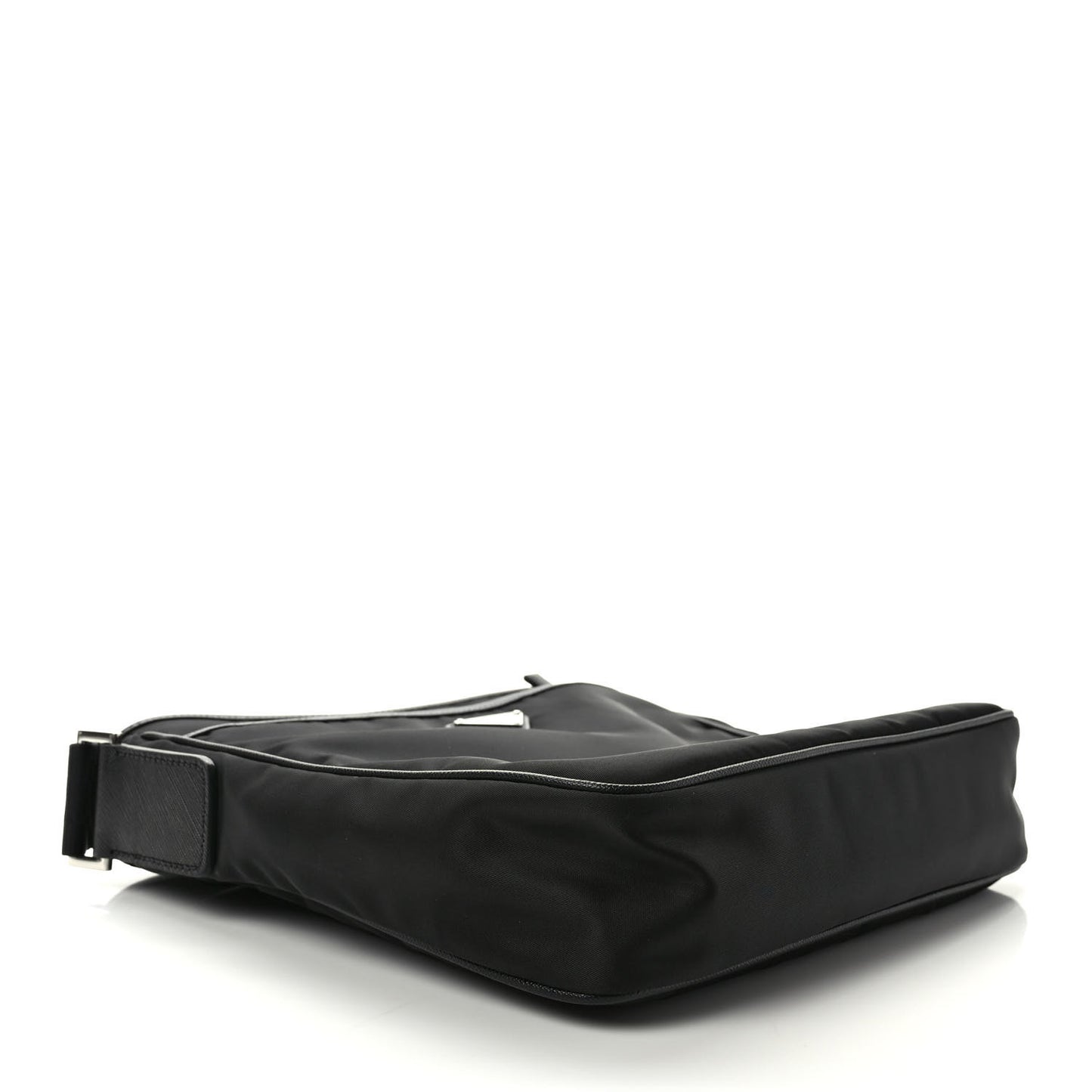 Tessuto Nylon Saffiano Messenger Bag Black