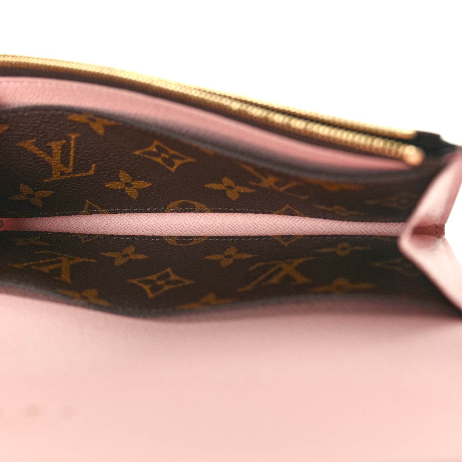 Louis Vuitton Damier Ebene Emilie Wallet Rose Ballerine 5 of 7