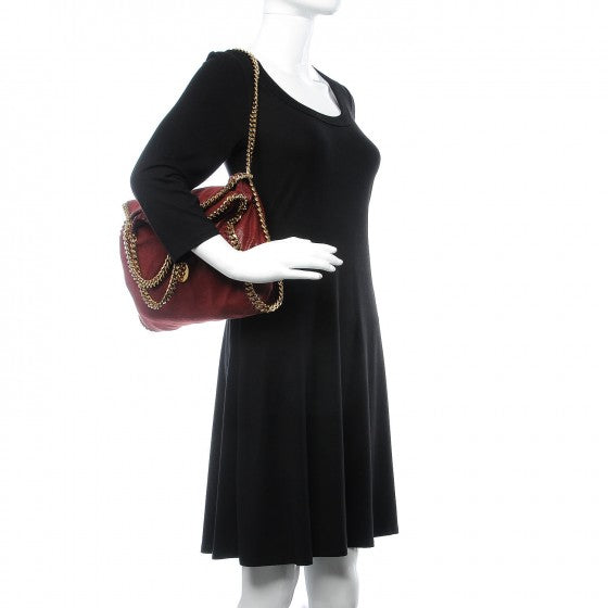 Stella McCartney Shaggy Deer Falabella Fold Over Tote Plum 2 of 8