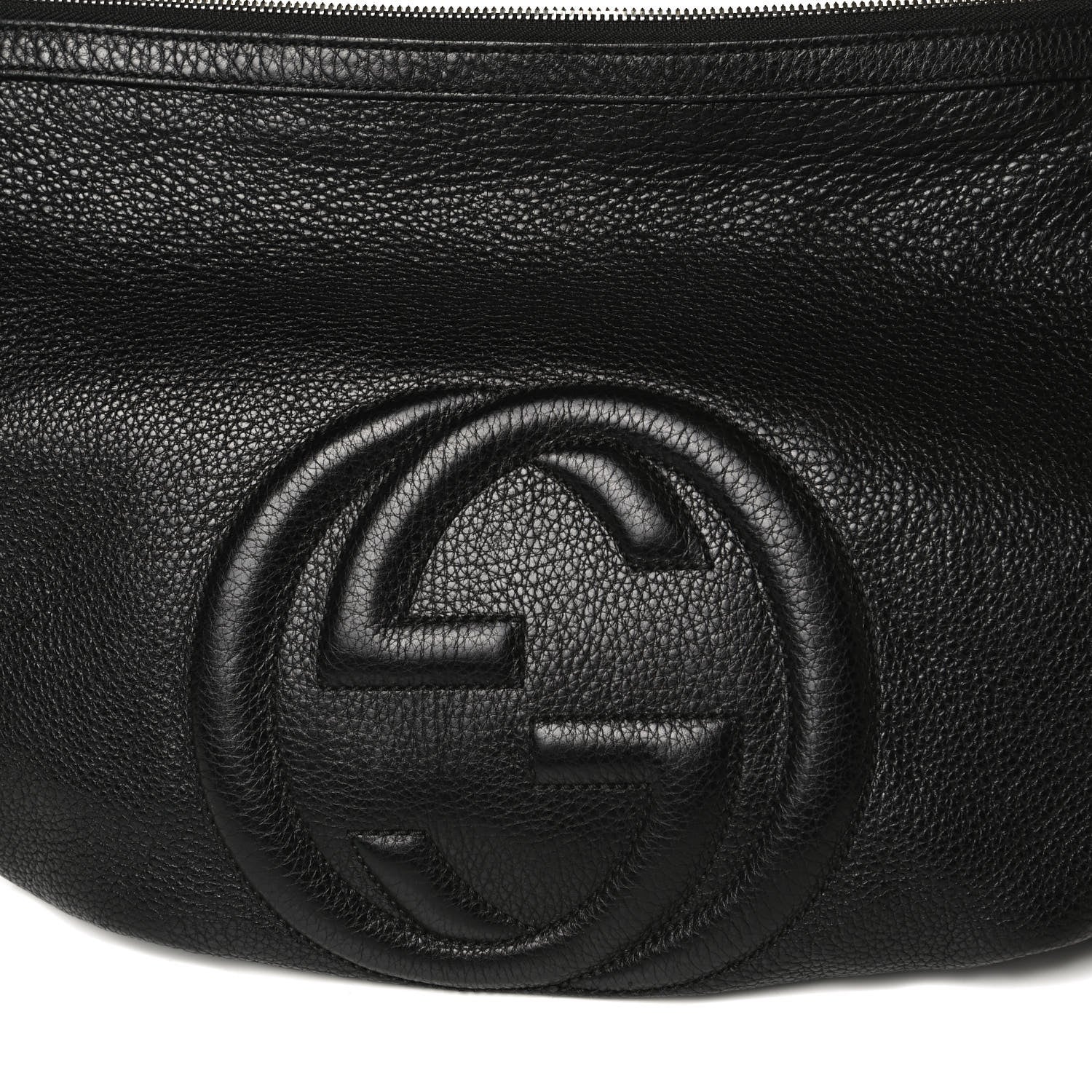 Gucci Pebbled Calfskin Medium Soho Hobo Black 15 of 27