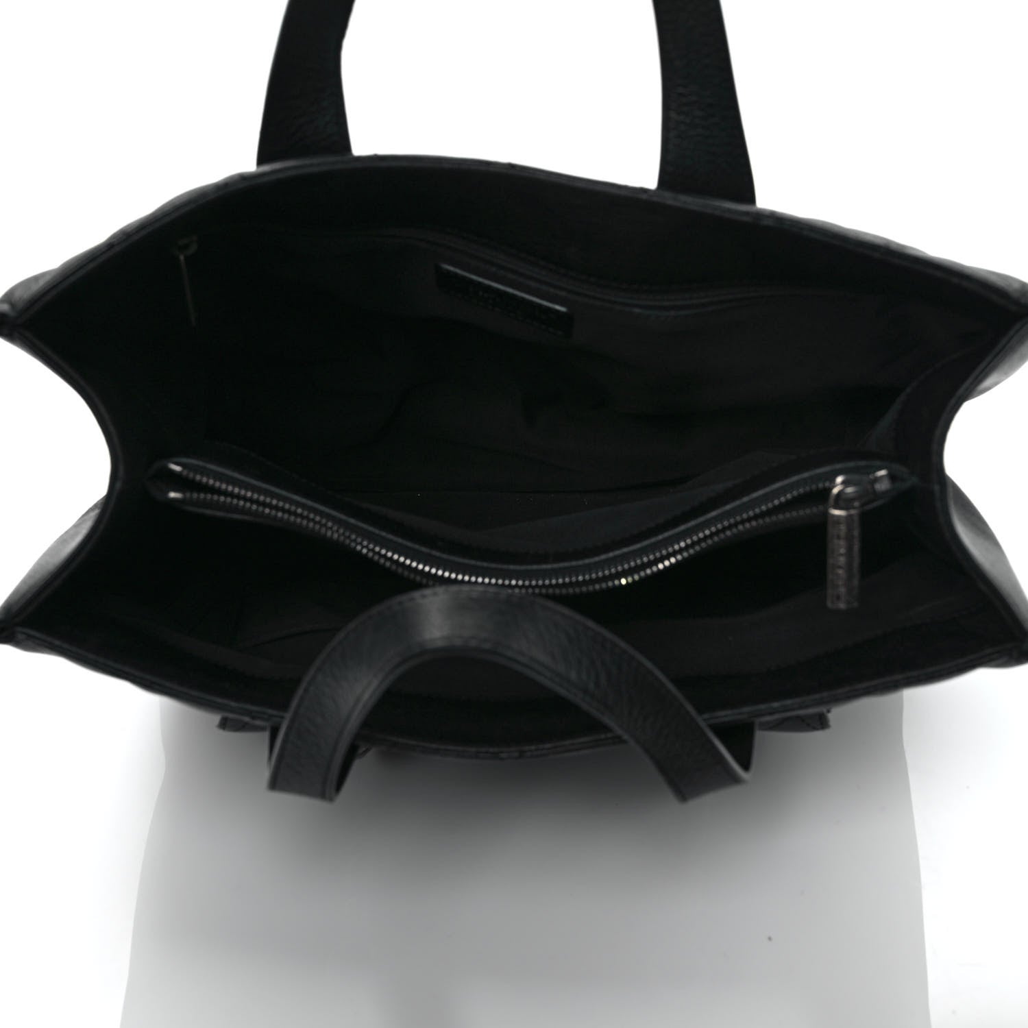 Chanel Metallic Grained Calfskin Quilted Large Casual Pocket Tote Black 5 of 9