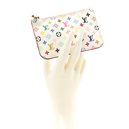Louis Vuitton Monogram Multicolor Key Pouch White Litchi 2 of 7