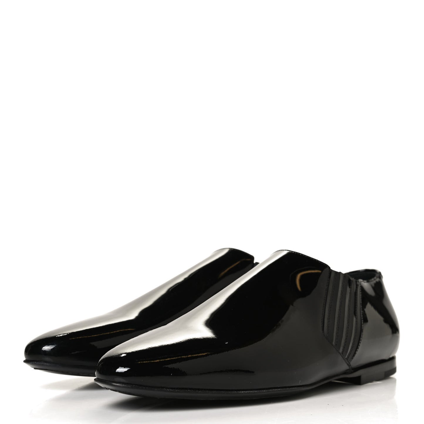 Patent Leather Connor Cropped Chelsea Boots 39.5 Black