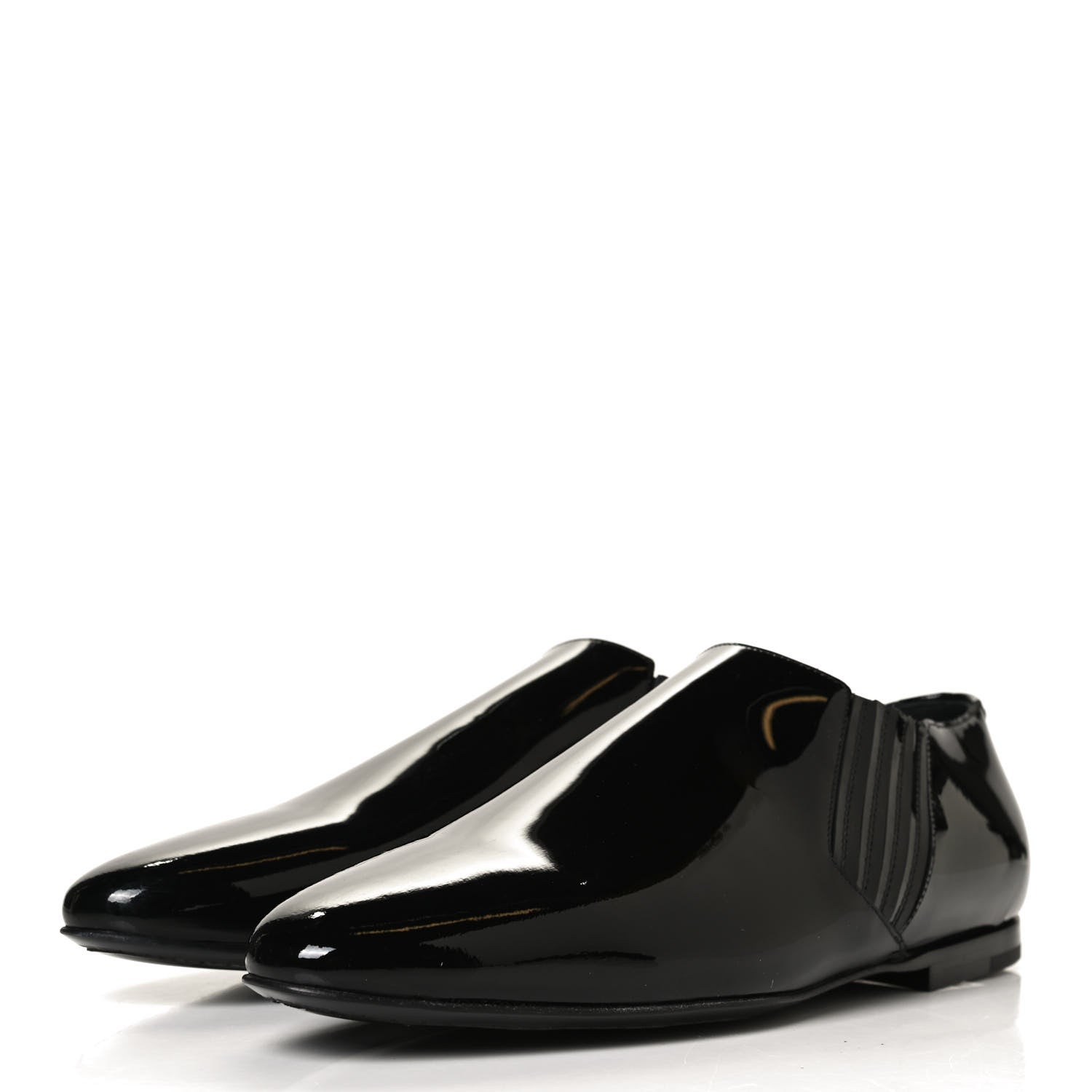 Saint Laurent Patent Leather Connor Cropped Chelsea Boots 39.5 Black 3 of 13