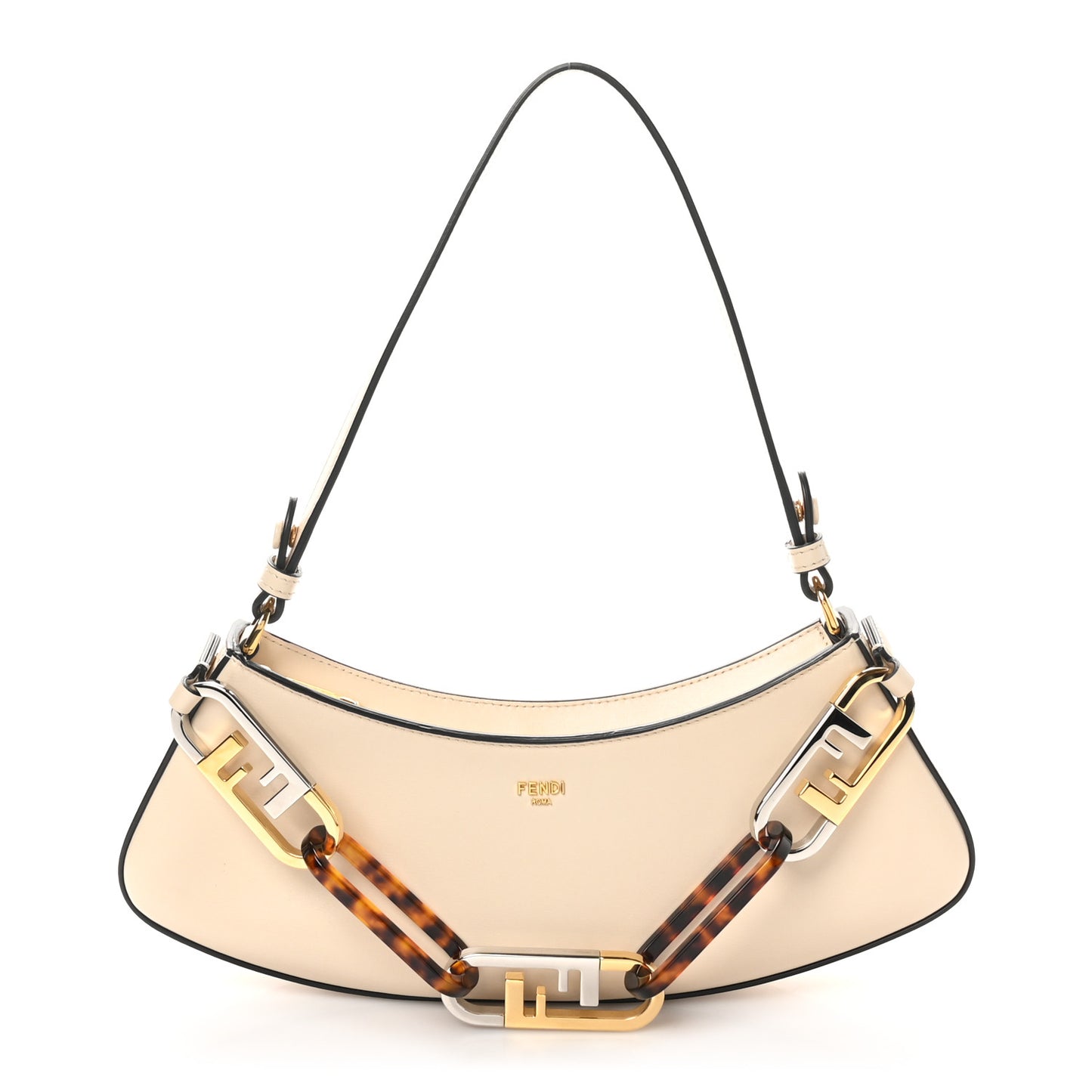Vitello Queen Palmellato Fendi O'Lock Swing Camelia