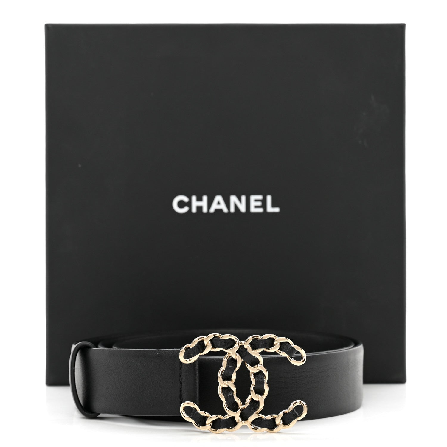 Chanel Lambskin CC Chain Belt 85 34 Black 8 of 8