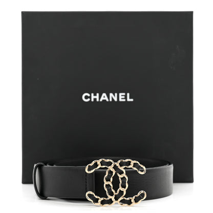 Chanel Lambskin CC Chain Belt 85 34 Black 8 of 8