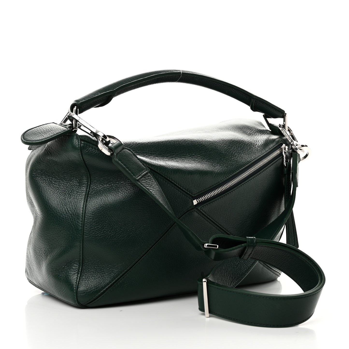 Calfskin Large Puzzle Bag Green