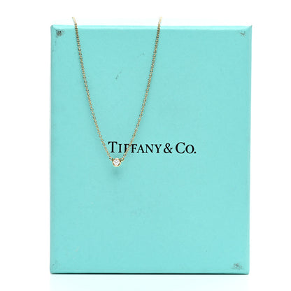 Tiffany 18K Yellow Gold Diamond .05ct Elsa Peretti Diamonds by the Yard Pendant Necklace 5 of 5