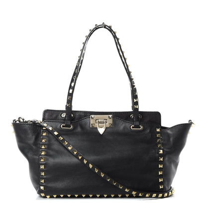 Valentino Garavani Vitello Small Rockstud Tote Black 1 of 16