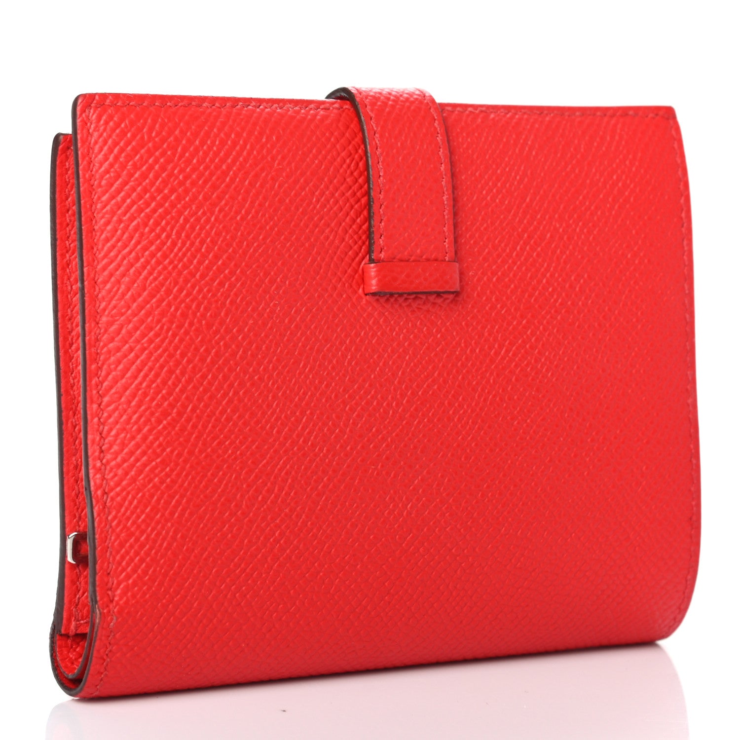 Hermes Epsom Bearn Compact Wallet Rouge De Coeur 3 of 8
