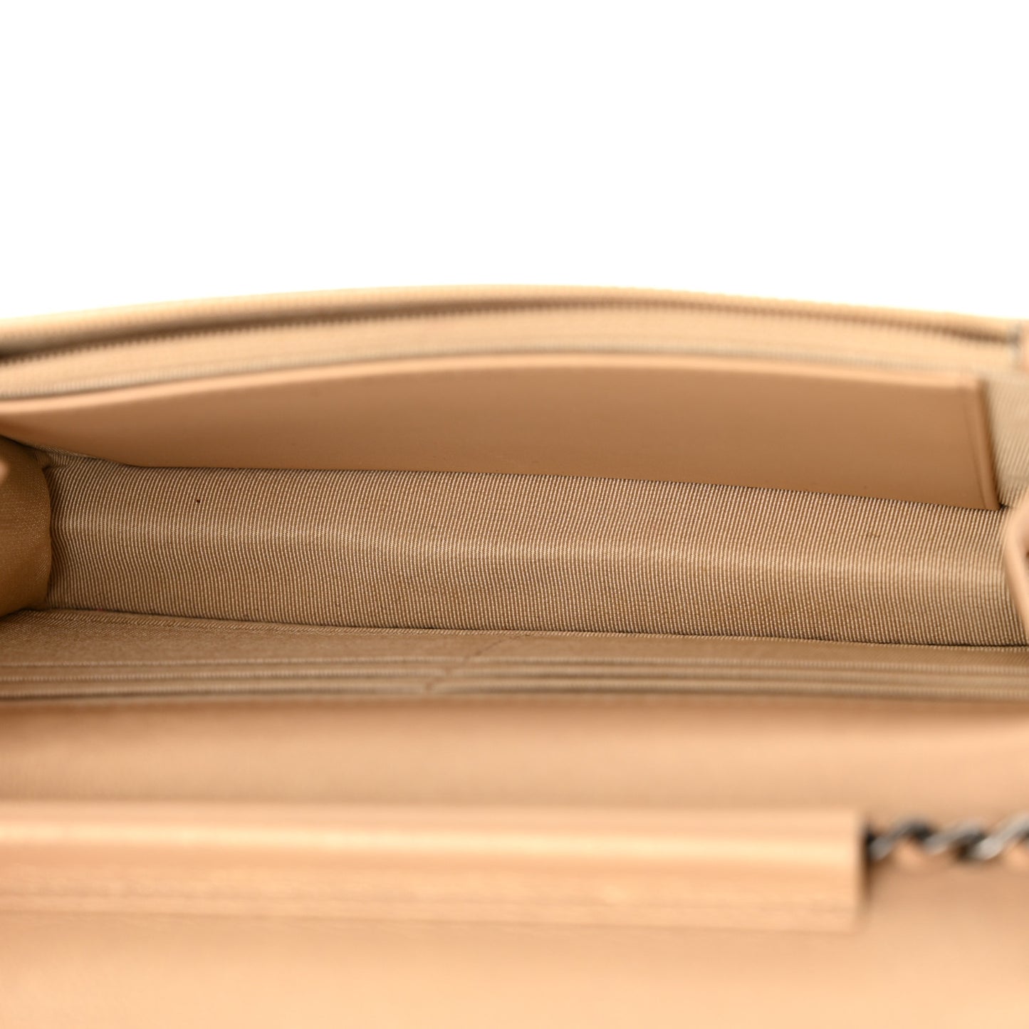 Aged Calfskin Lucky Charms Casino 2.55 Reissue Wallet on Chain WOC Beige