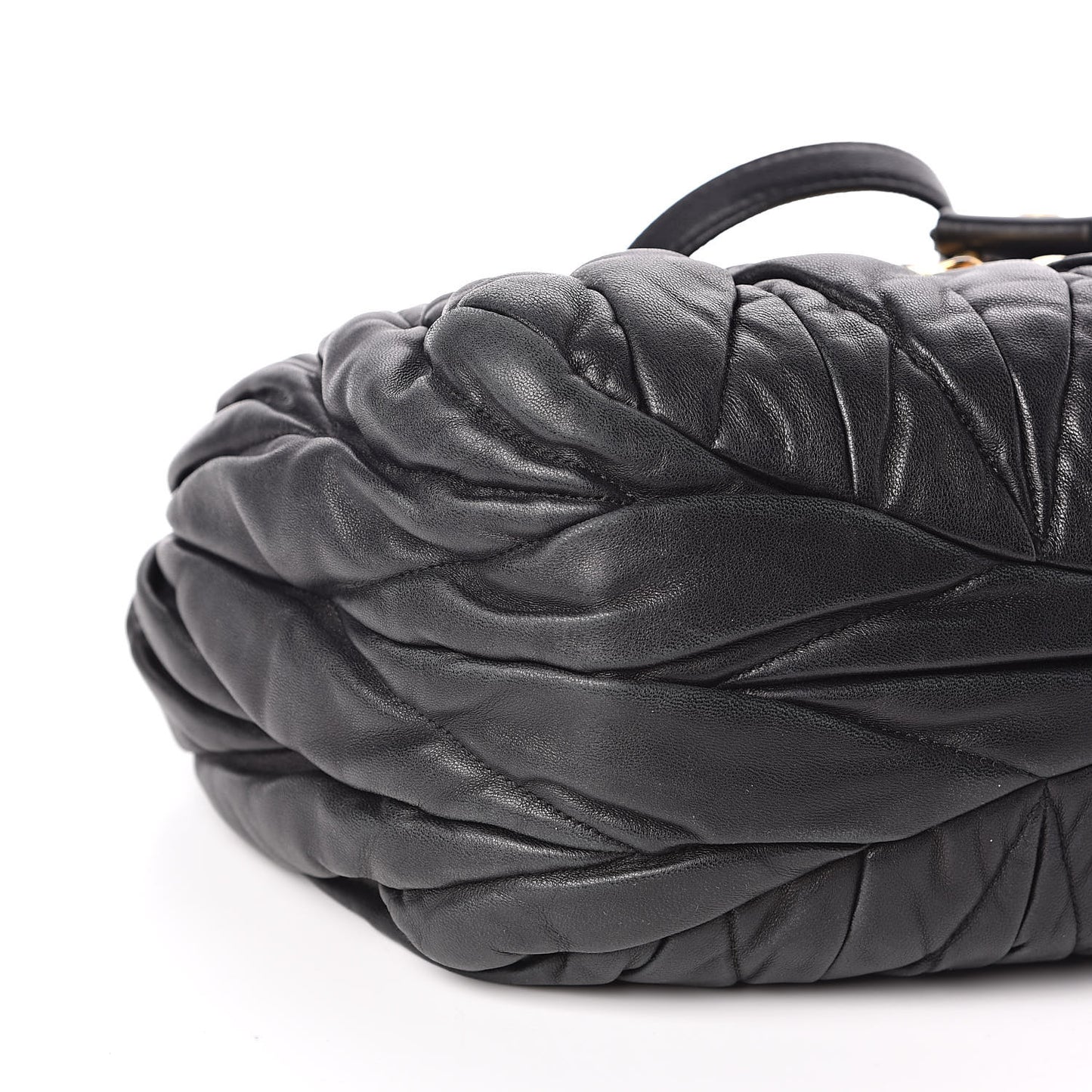 Nappa Matelasse Top Handle Satchel Black