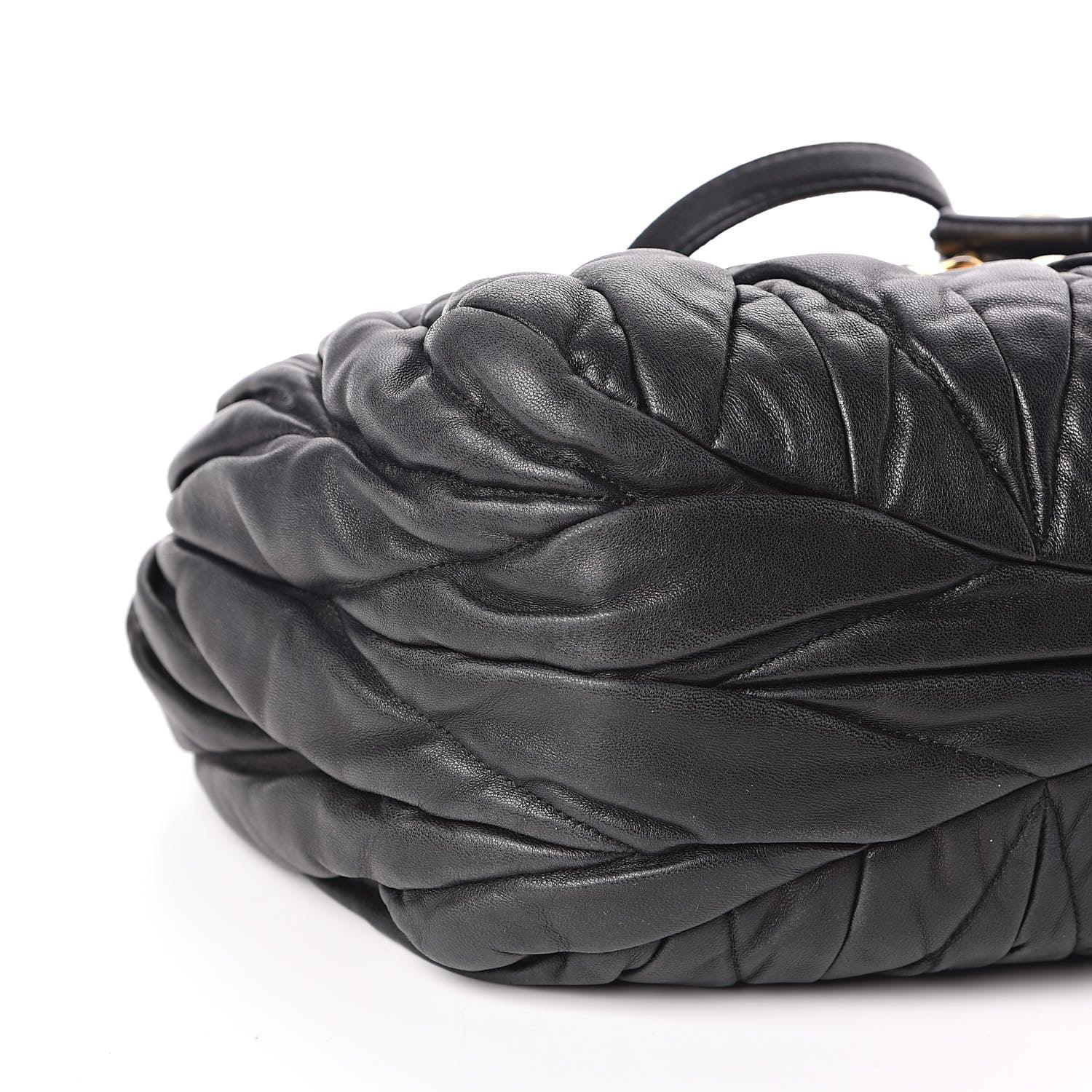 Miu Miu Nappa Matelasse Top Handle Satchel Black 8 of 10
