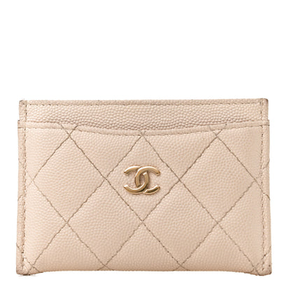 Chanel Caviar Quilted Card Holder Light Beige 1 of 12