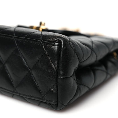 Chanel Shiny Aged Calfskin Quilted Nano Kelly Shopper Black 10 of 10