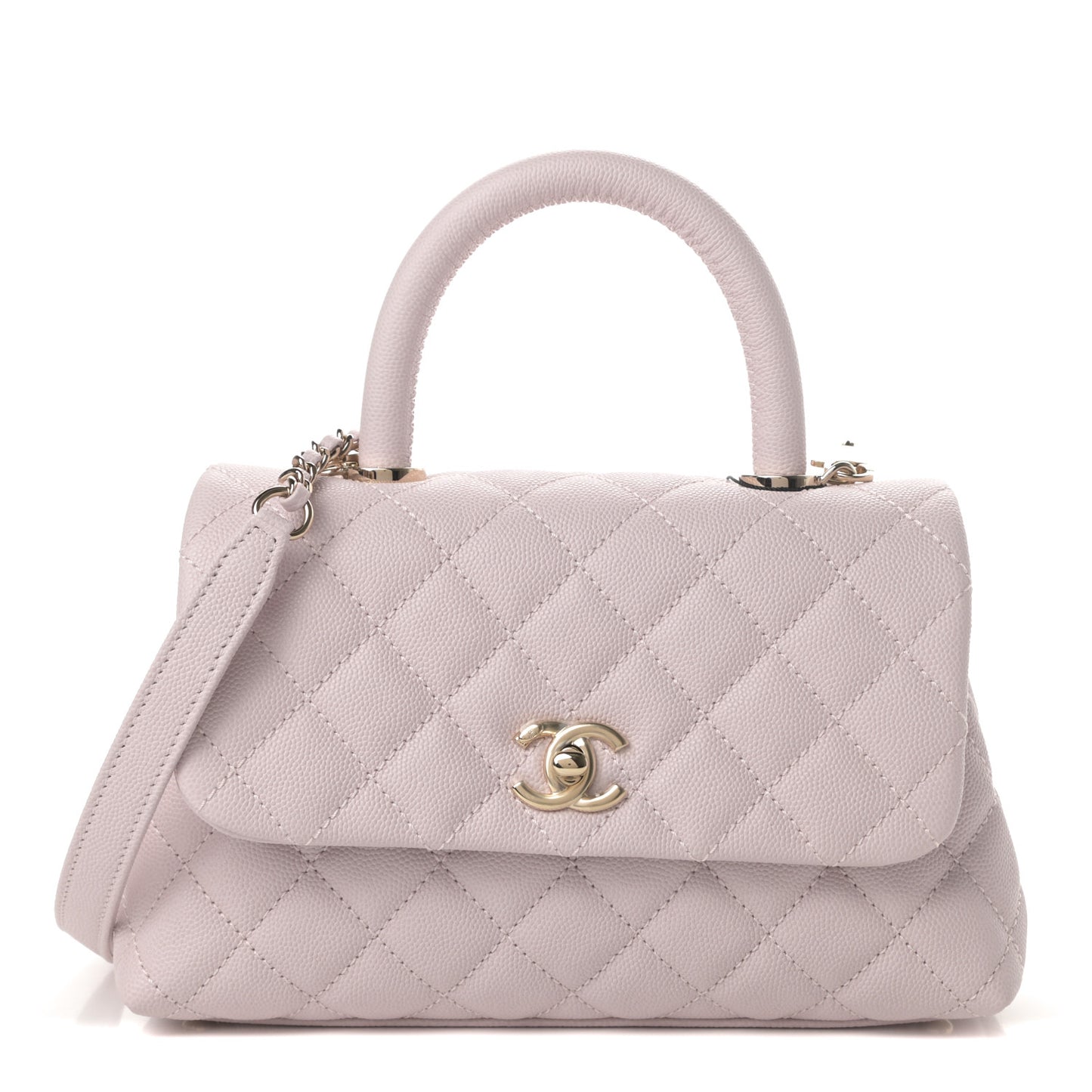 Caviar Quilted Mini Coco Handle Flap Lilas Lilac