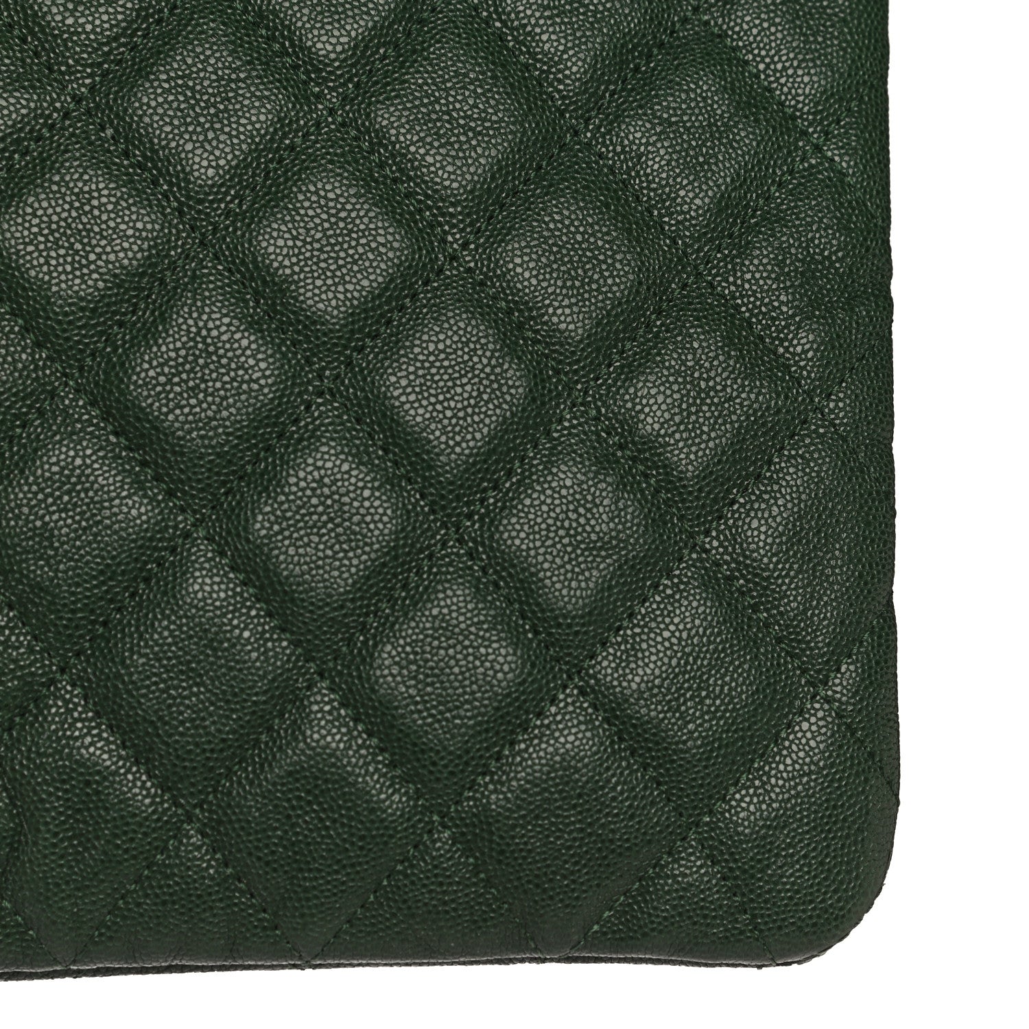 Chanel Caviar Quilted Medium Boy Cosmetic Case Green 12 of 12