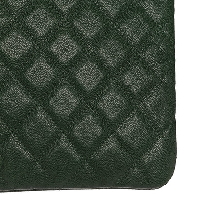 Chanel Caviar Quilted Medium Boy Cosmetic Case Green 12 of 12