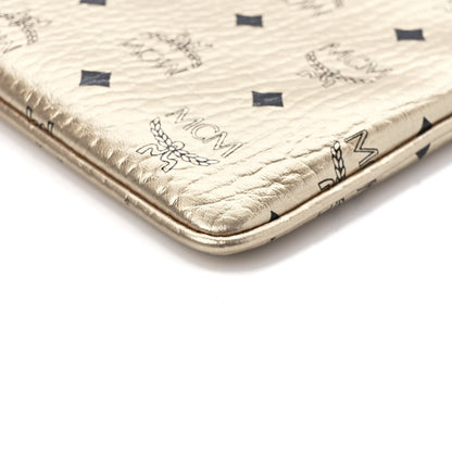 MCM Metallic Visetos Medium Crossbody Pouch Berline Gold 9 of 9