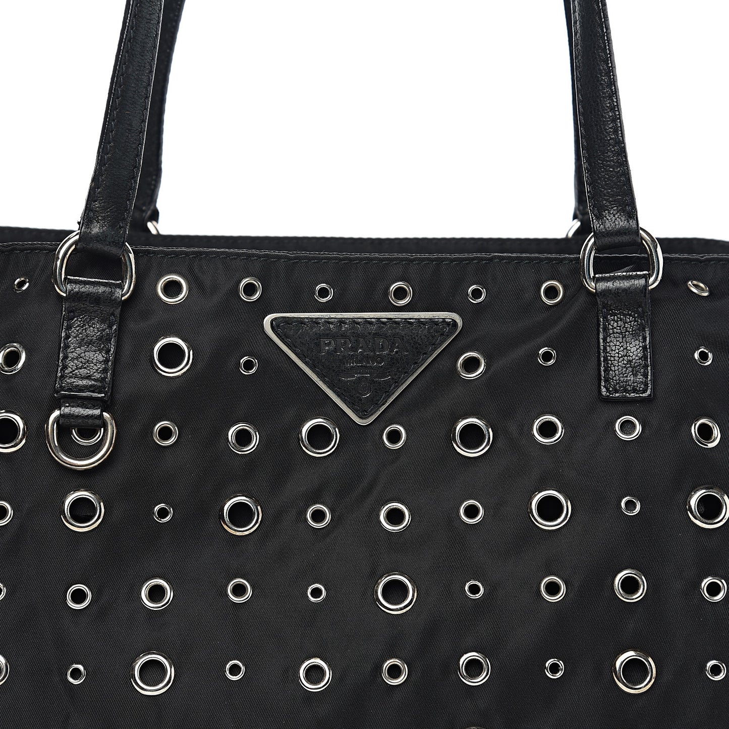 Nylon Metal Grommet Bag Black