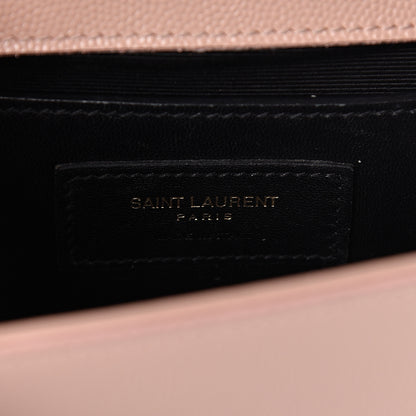 Saint Laurent Grain De Poudre Small Monogram Kate Satchel Pale Pink 6 of 10