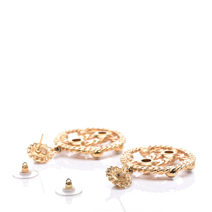 Chanel Pearl Gripoix CC Chain Drop Earrings Gold 3 of 4
