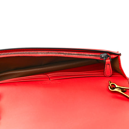 Bottega Veneta Nappa Intrecciato Studded Embellished Chain Wallet Tan Corallo 4 of 14