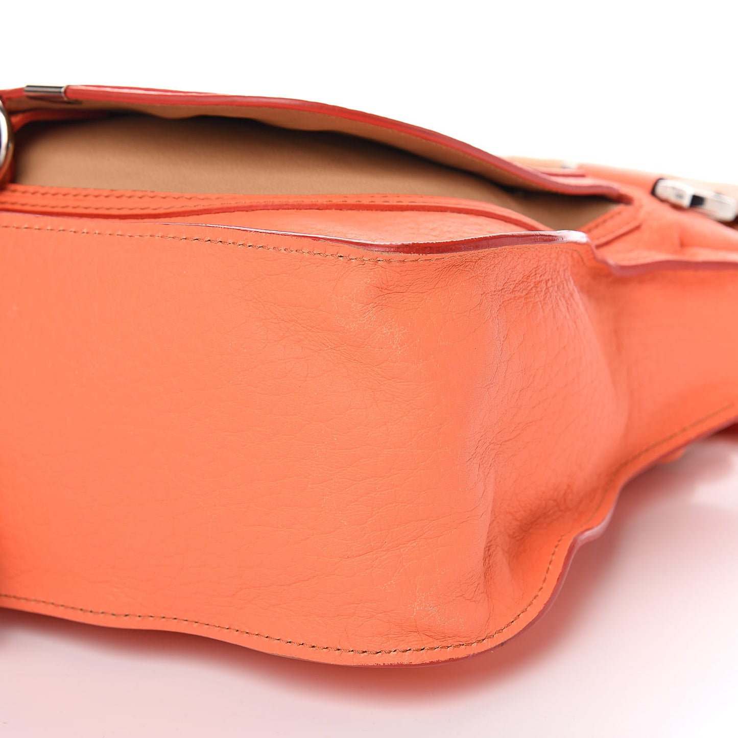Calfskin Medium Marcie Satchel Orange Fizz