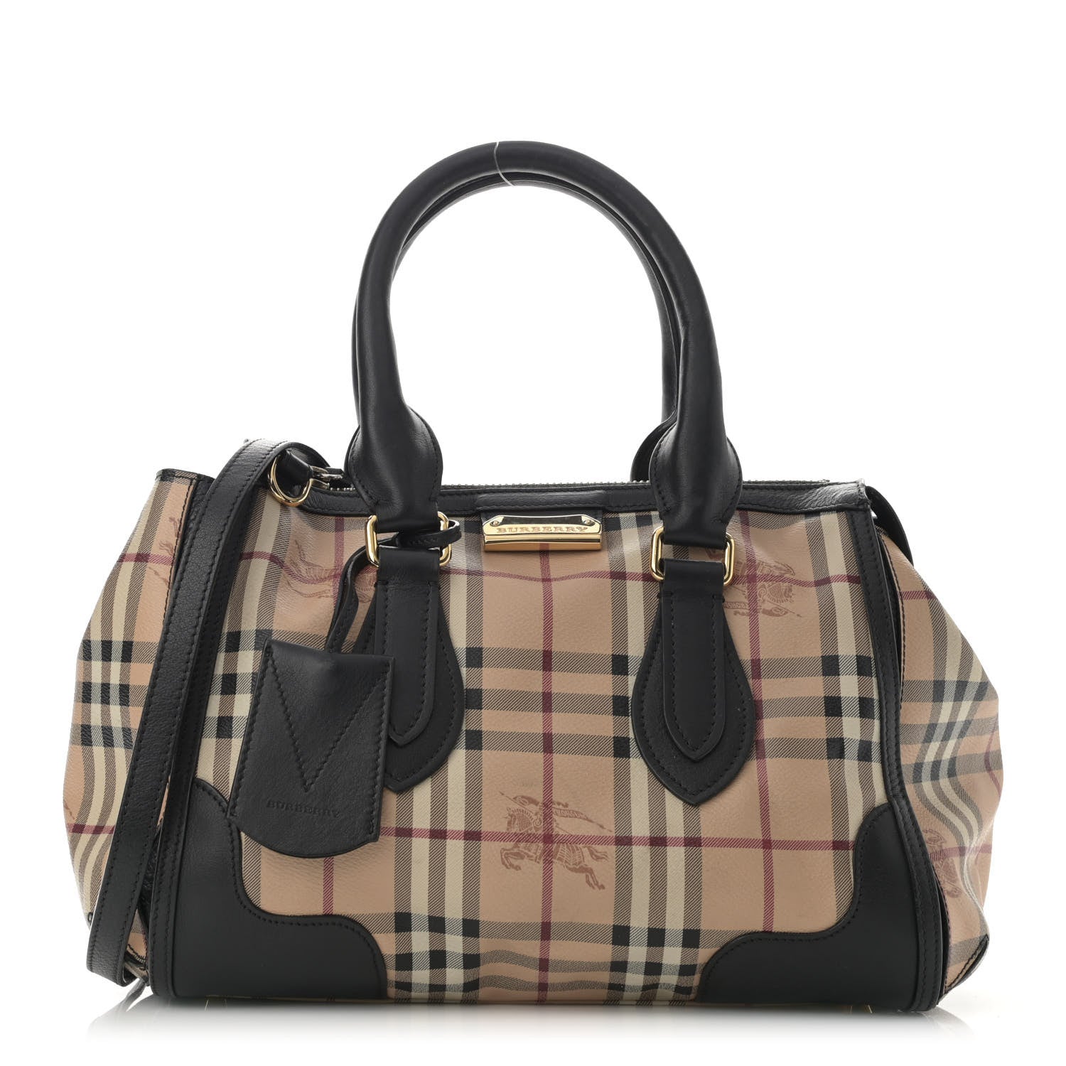 Burberry Haymarket Check Small Gladstone Chocolate 1 of 12