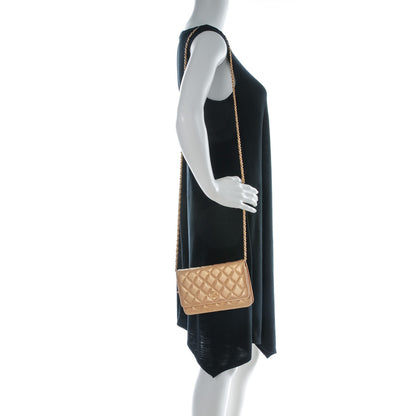 Chanel Pearly Caviar Quilted Wallet On Chain WOC Gold 2 of 8