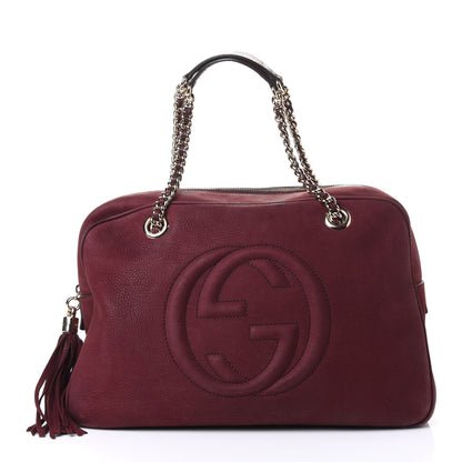 Gucci Vitello Range Medium Soho Bowler Burgundy 1 of 4