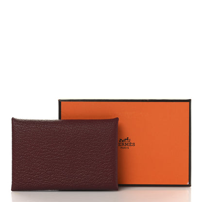 Hermes Chevre Mysore Calvi Card Case Rouge H 7 of 7