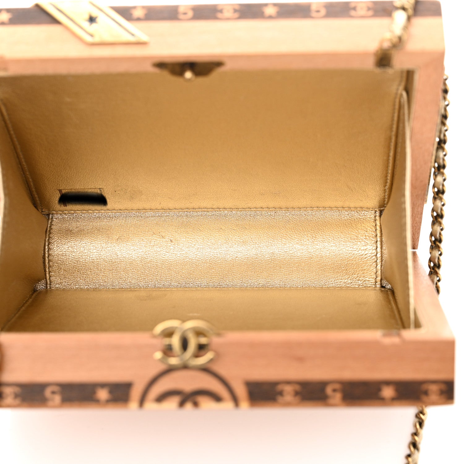 Chanel Wood Havana By Night Cigar Box Minaudiere Brown 5 of 12
