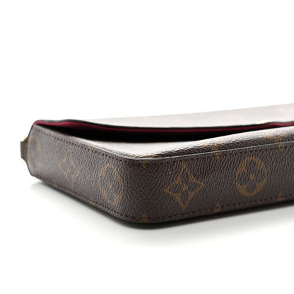 Louis Vuitton Monogram Pochette Felicie Chain Wallet Fuchsia 9 of 10