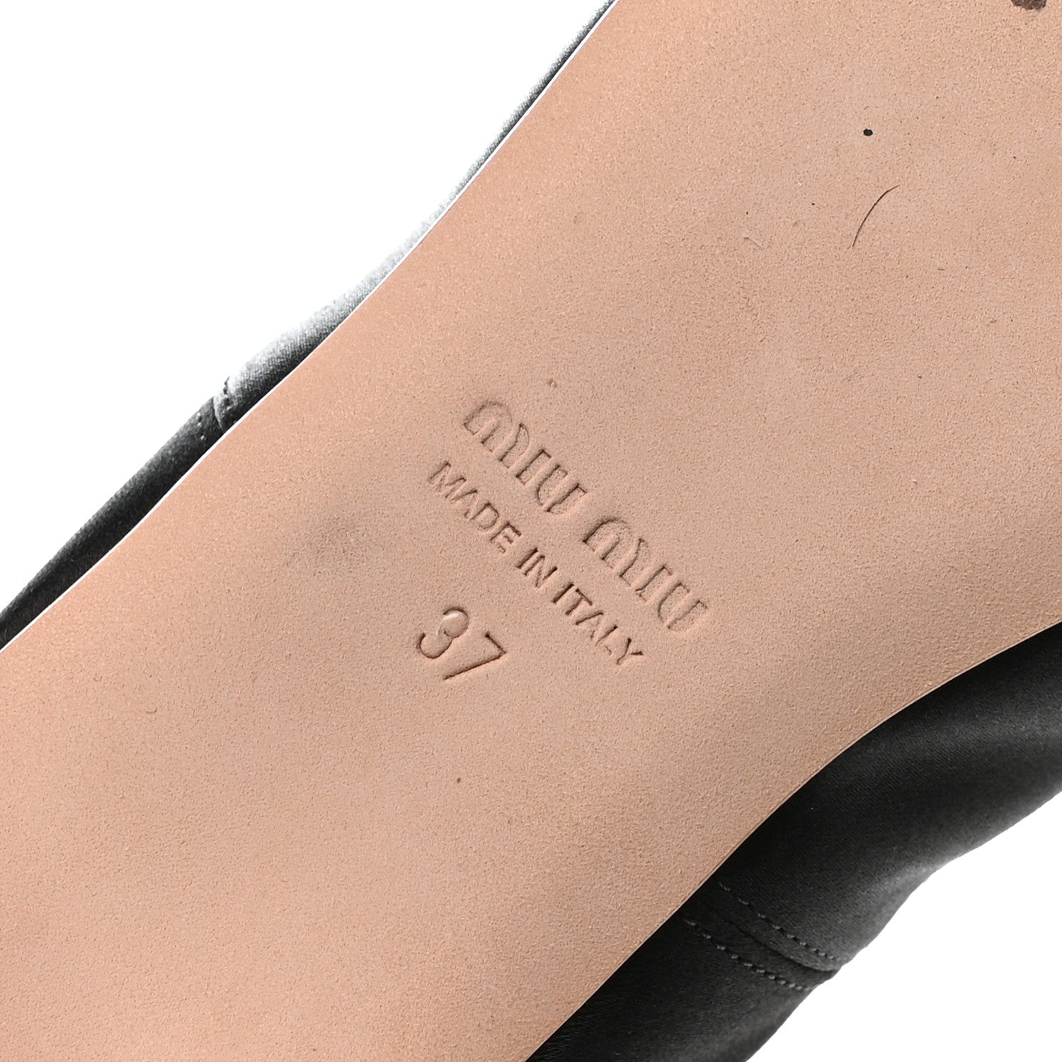Miu Miu Satin Ballerina Flats 37 Black 7 of 7