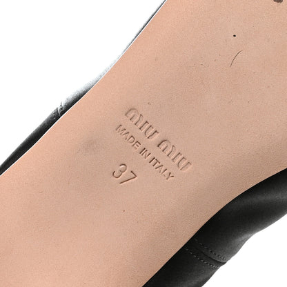 Miu Miu Satin Ballerina Flats 37 Black 7 of 7