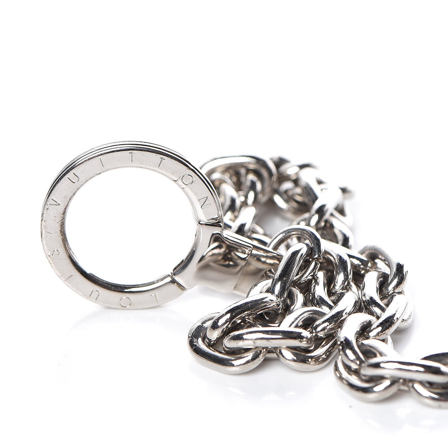 XL Pochette Extender Key Ring Chain Silver