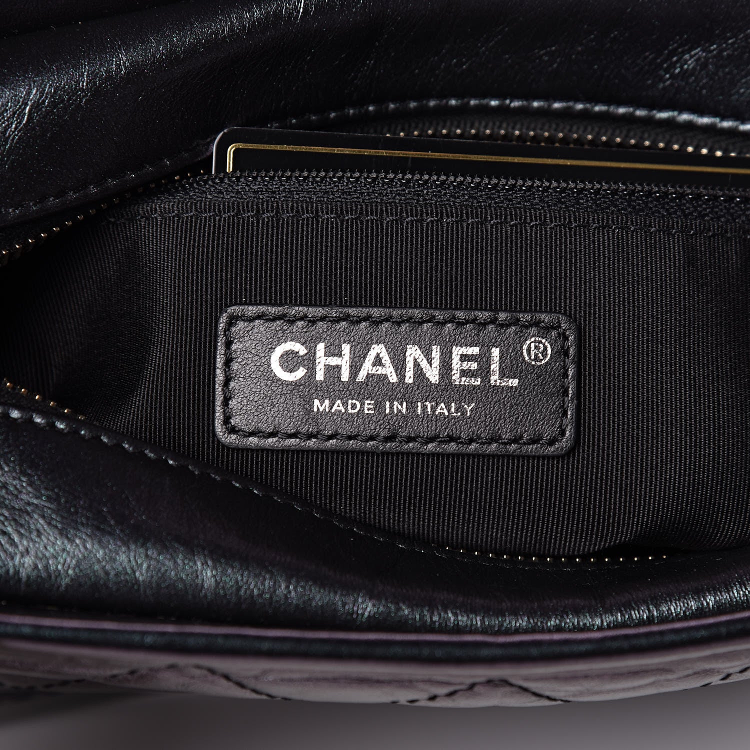Chanel Iridescent Aged Calfskin Quilted Small Gabrielle Hobo Black 6 of 10