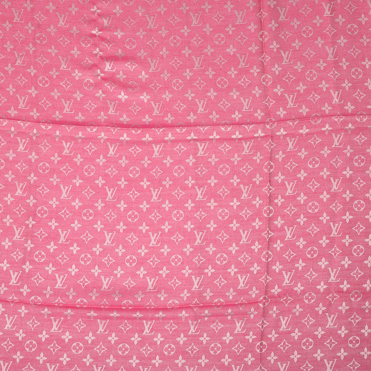 Silk Wool Monogram Denim Shawl Pivoine