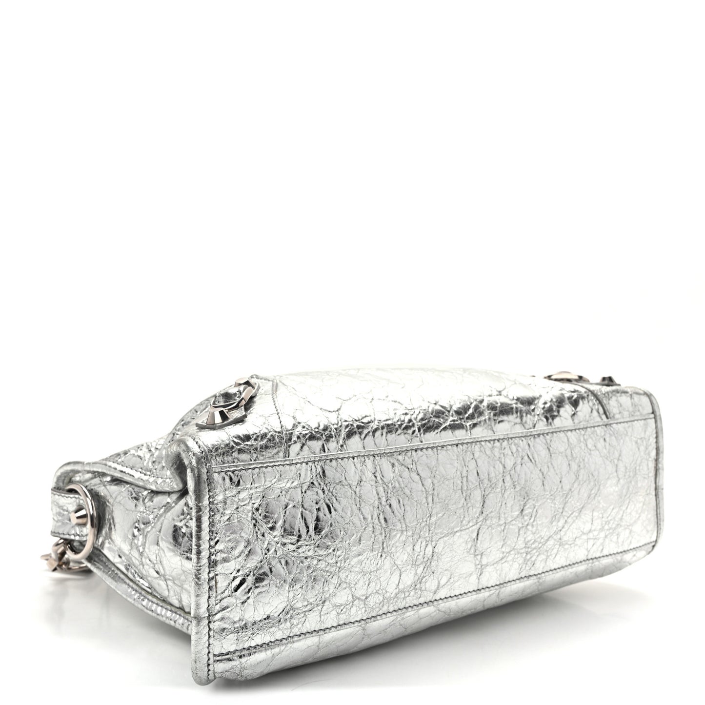 Metallic Agneau Silver Hardware Small Le City Silver